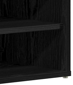 vidaXL Cipőszekrény Fekete Tölgy 60x35x70 cm Műanyag