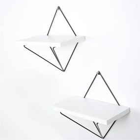 KÉSZLET 2x Fali polc 14x30 cm fehér