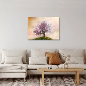 Virágzó fa képe egy domb tetején (70x50 cm)