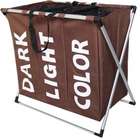 Hármas szennyestartó kosár szennyestartó barna