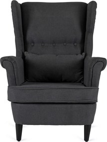 Fotel Wypoczynkowy EVAN 2 z Podnóżkiem Ciemnoszary