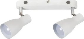 Beltéri karos spotlámpa e27 2x20w fehér ebony