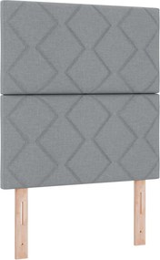 vidaXL Fejtámla fejtámlával Világosszürke 80 cm szövet