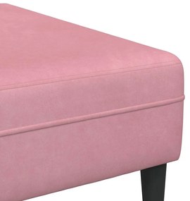 Kanapé Szett 3 pcs Rózsaszín Bársony