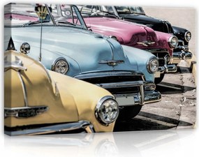 Vászonkép 60x40 Klasszikus retro vintage amerikai Kuba Havanna króm
