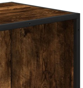füstös tölgy színű szerelt fa könyvszekrény 60x35x107,5 cm