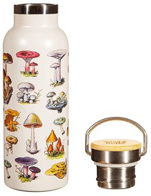 Krémszínű rozsdamentes acél gyerek ivópalack 500 ml Vintage Mushroom - Sass &amp; Belle