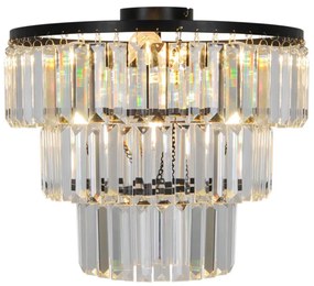 Zuma Line P17127-4-BK - Felületre szerelhető csillár TIFANNY 4xE14/40W/230V fekete