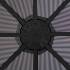 antracitszürke pavilon alumínium tetővel 3 x 3 m
