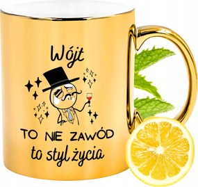 Prémium Arany Csillogó Bögre Ajándék Nyomtatott Fotóval