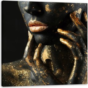 Vászonkép Nő Ujjak Arany foltok Művészet 60X60 cm