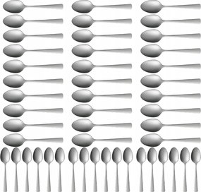 48x Teáskanál Evőeszköz Készlet Teáskanál Kávé Szett 48db