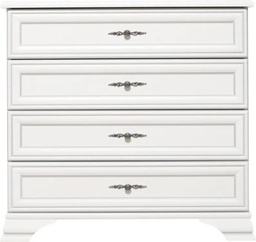 Komód, alpesi fehér, KENTAK KOM4S