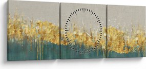 Kép - Textúra arany díszítéssel (órával) (90x30 cm)