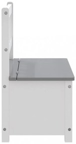 fehér-szürke MDF gyermek tárolópad 60 x 30 x 55 cm
