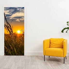 Fotótapéta ajtóra - Mező naplementekor (95x205cm)