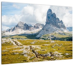 Kép - Olasz Dolomitok (üvegen) (70x50 cm)