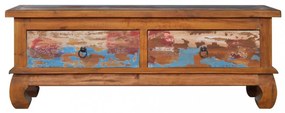 újrahasznosított tíkfa TV-szekrény 110 x 35 x 40 cm