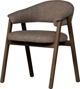 Barna kárpitozott karfás étkezőszék Tunar – WOOOD