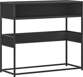 vidaXL fekete szerelt fa tálalóasztal 90x35x80 cm