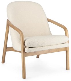 ELAIDE design fotel - fehér boucle