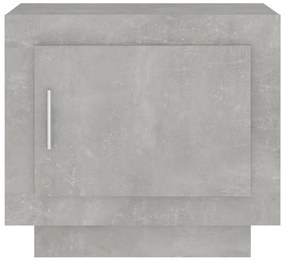 Betonszürke szerelt fa dohányzóasztal 51x50x45 cm