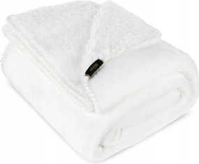 Kétoldalas takaró Tedy 150x200 fehér puha bolyhos meleg bükk strapabíró