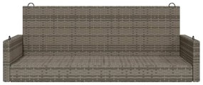 szürke polyrattan hintapad 119x56x48 cm