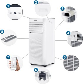 Hordozható klímaberendezés BD-582, 2600 W | Berdsen