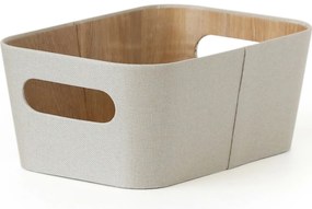 Kitchisimo 2 db tároló kosár szett 26 × 18 × 11cm, krém színű, S