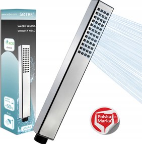 Zuhanyfej szögletes zuhanyhoz TakarĂ©kos tĂŒkör krĂłm Ăko Robusztus