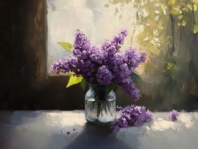 Canvas Vászonkép Virágok Lila Csokor Dekoráció 80x60