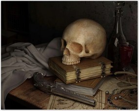 Poszterek 50x40 Koponya Varázspisztoly
