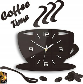 Konyhai falióra 3D Csésze Wenge Csendes