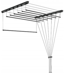 Erga, mennyezeti akasztó ruhaszárításhoz 7x170 cm, fekete, ERG-SEP-10SUSSU7PCZ17