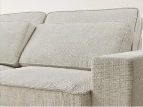 Szürkésbézs zsenília sarokkanapé (bal oldali-L alakú) Kirou – Maison de Rêve