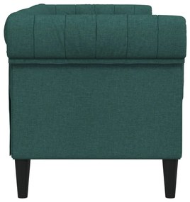 sötétzöld 2 személyes szövet Chesterfield kanapé