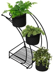 Asir Virágtartó 37x19 cm fekete/fém 968HBR1121