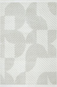 Szőnyeg Krém Kasmír Geometria Nappali Övek Szizál Hurok Milano 160x220 cm