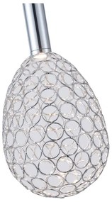 LED Csillár zsinóron LED/6,3W/230V 3000K fényezett króm átm. 14 cm