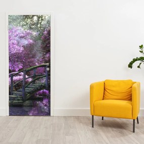 Fotótapéta ajtóra - Lila kert (95x205cm)