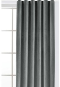 Szürke bársony dimout (részleges sötétítő) függöny 140x270 cm Velto – Filumi