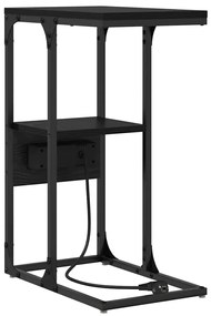 Éjjeliszekrény fiókkal Musta tammi 41.5 x 26 x 60.5 cm Faanyag