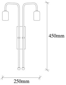 Pahoma aranyszínű fém falilámpa - Opviq lights