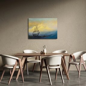 Kép - Egy hajó festménye a tengeren (70x50 cm)