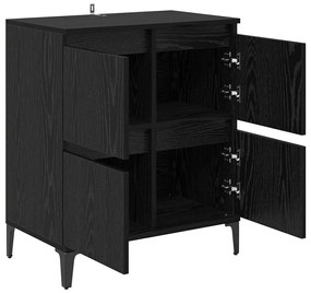 Széf Fekete tölgy 60 x 35 x 70 cm Műszaki fa és vas