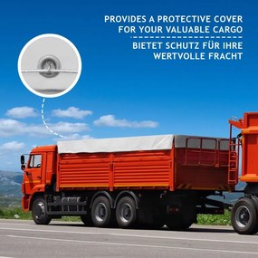 JAGO Ponyva 650 g/m² alumínium háló  5 x 8 m fehér