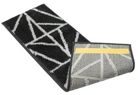 Fekete lépcsőszőnyeg szett 13 db-os 22x73 cm Striped – Mila Home