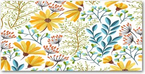 Konyhai panel Tavaszi virágok 100x50 cm Ragasztó