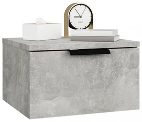 betonszürke falra szerelhető éjjeliszekrény 34x30x20 cm